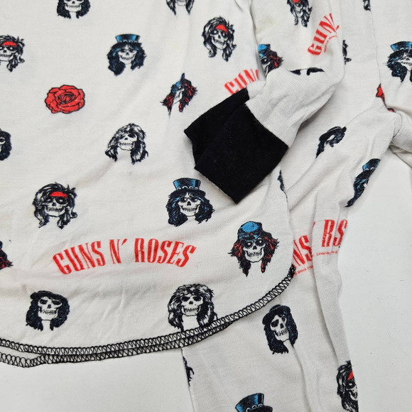 Rowdy Sprout Guns N Roses Long Sleeve Thermal Set 6-12m Months 2pc PJs Band - Picture 2 of 8